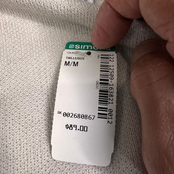 NWT Contemporaine Simons Womens M Gray Beige Long Open Front Sweater Wool Blend - Picture 4 of 8